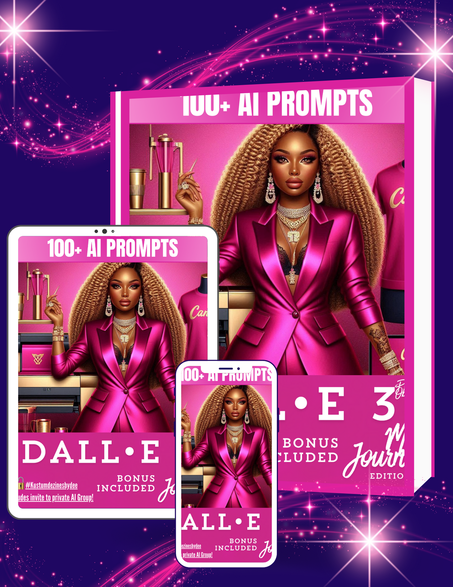 Pink Lady Boss Prompts | Pink Boss Prompts | Kustum Dezines by Dee
