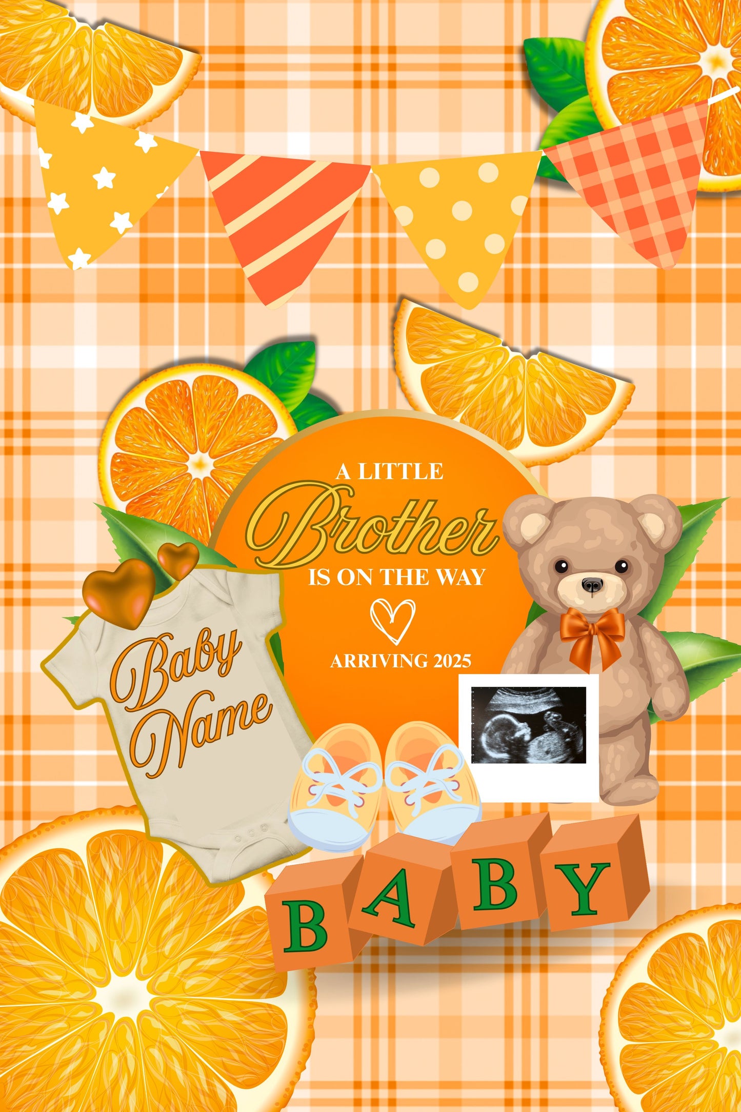 🍼Lux Baby Shower Cards Bundle Editable Templates
