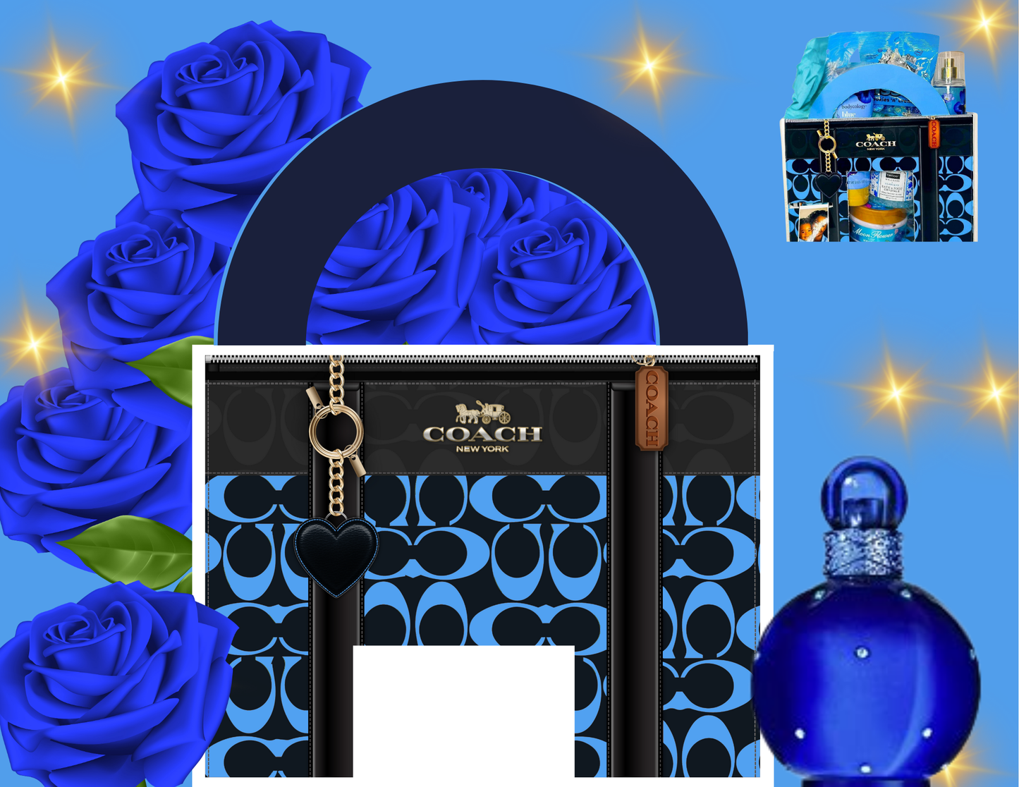 🌸BLUE AND BLACK PURSE MONEY HOLDER