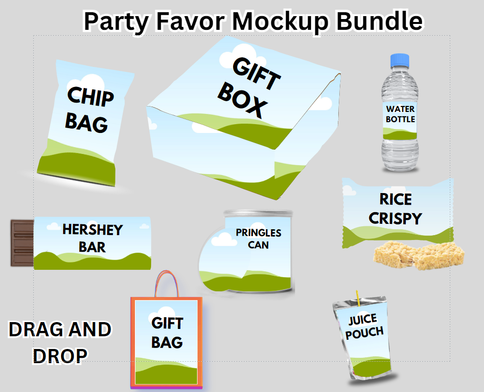 🎊🎊🥏Ultimate Party Favor Digital Kit Packed with 💻Editable Templates, Designs, mockups & eBook.