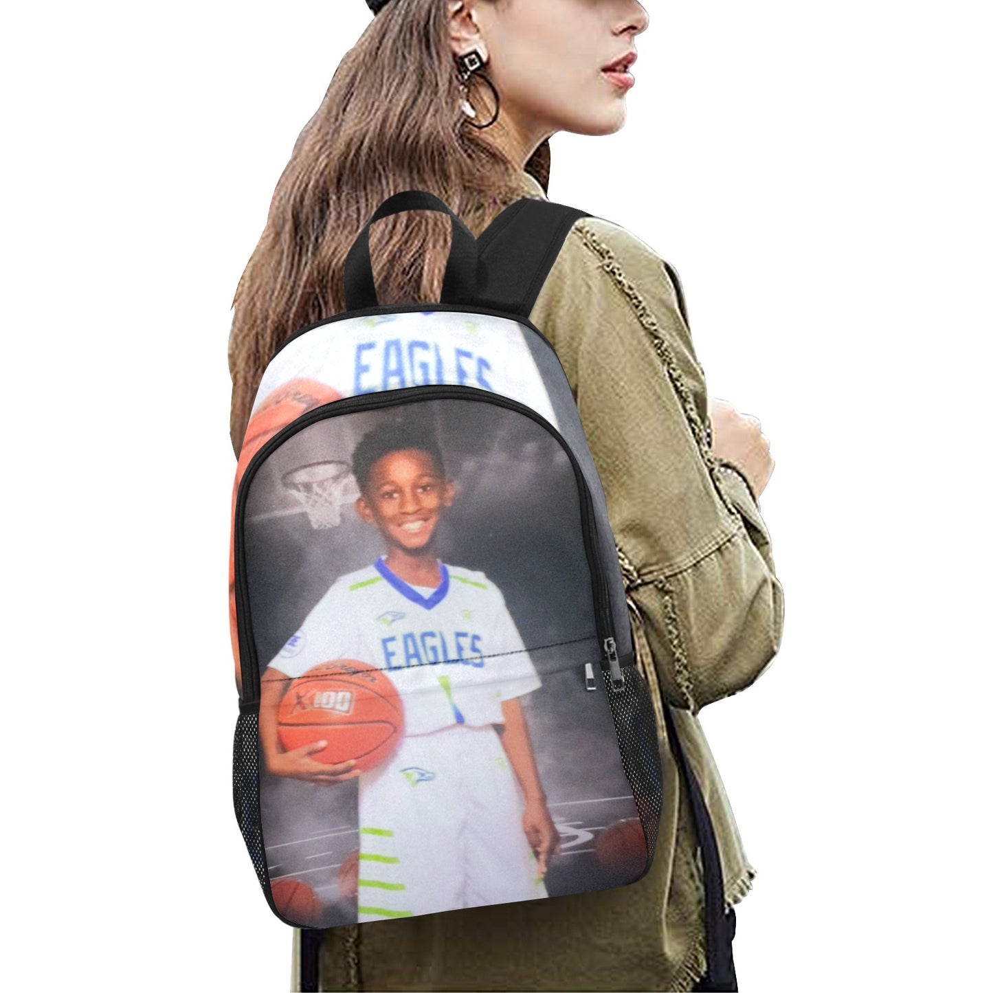 Customized Fabric Backpack |Mesh Fabric Backpack|Kustum Dezines by Dee