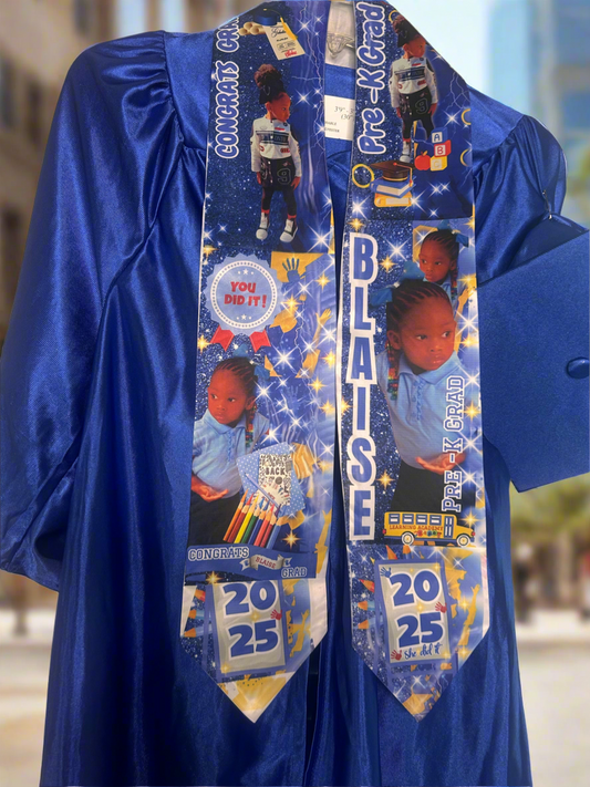 🏫👩‍🎓Kids Kustum Graduation Stole