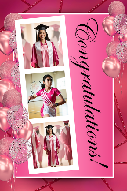 👩‍🎓Jumbo Graduation Card 🎴24 x 30 Fully Editable Template with PLR rights