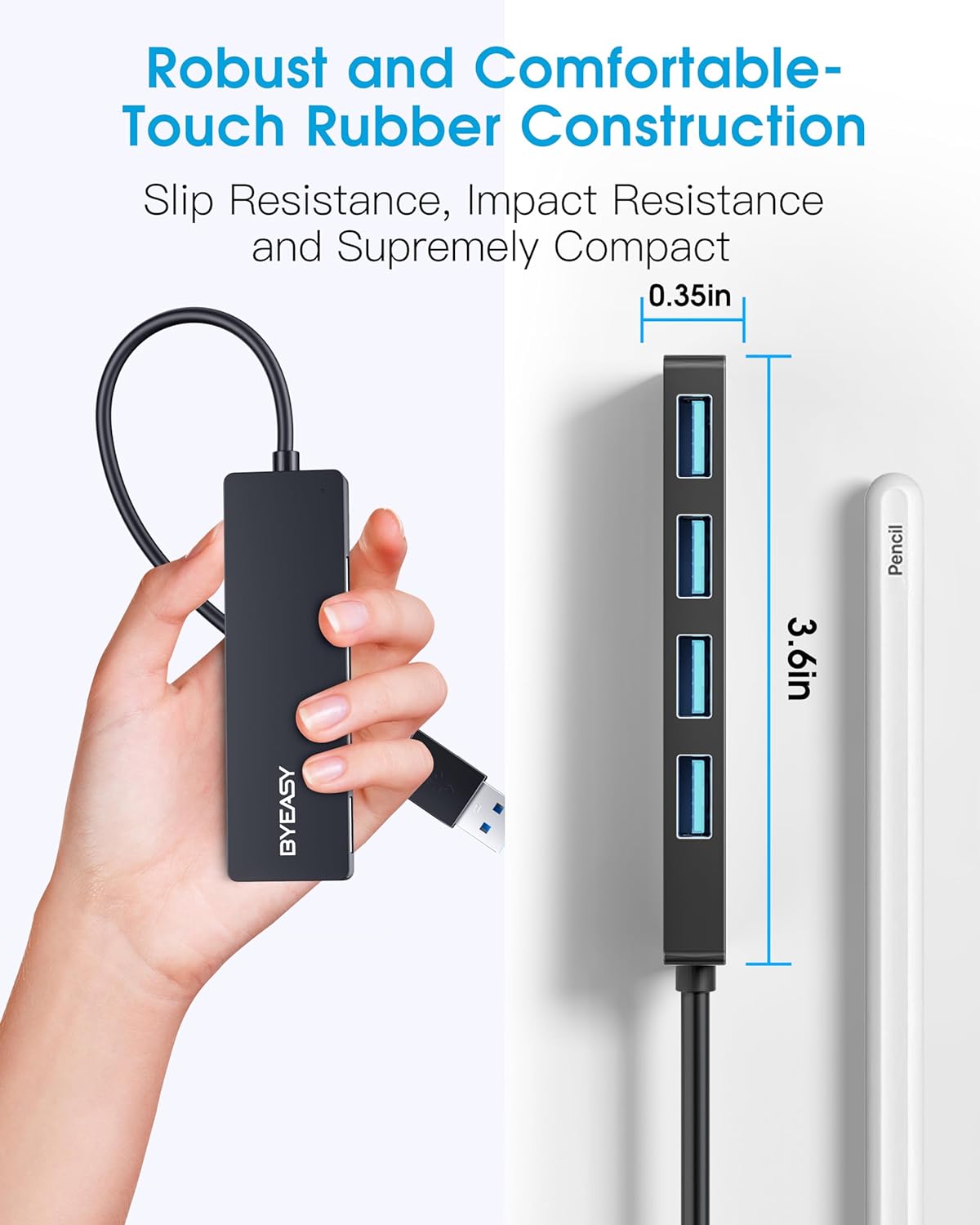 BYEASY USB Hub, 4 Port USB 3.0