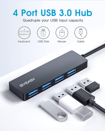 BYEASY USB Hub, 4 Port USB 3.0