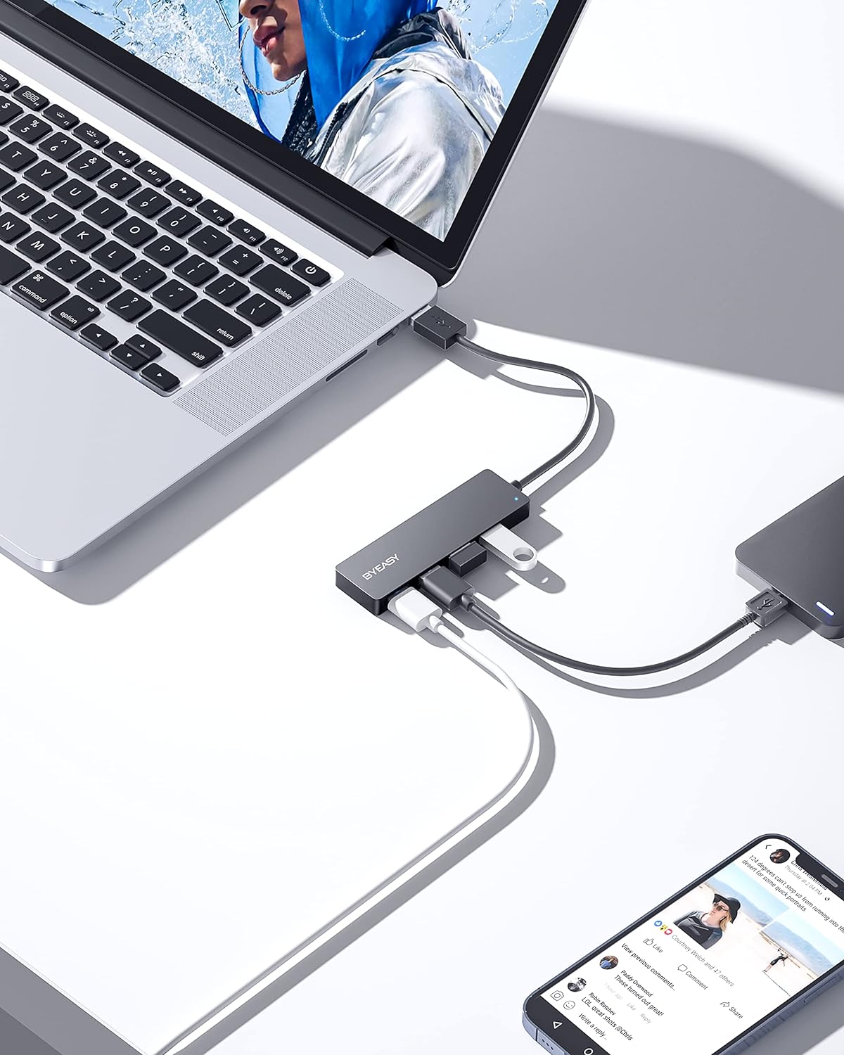 BYEASY USB Hub, 4 Port USB 3.0