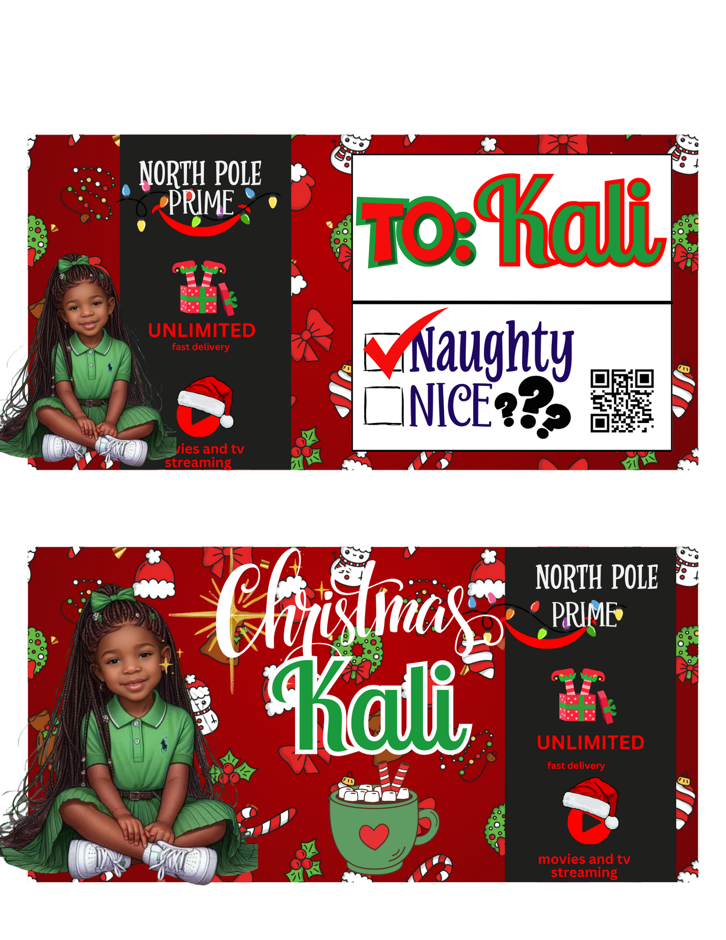 Editable Christmas Gift Box Templates