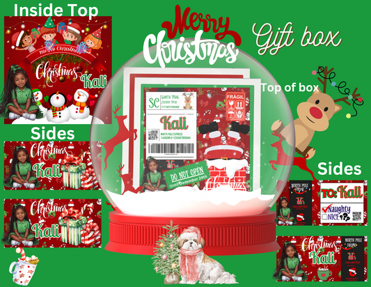 Editable Christmas Gift Box Templates