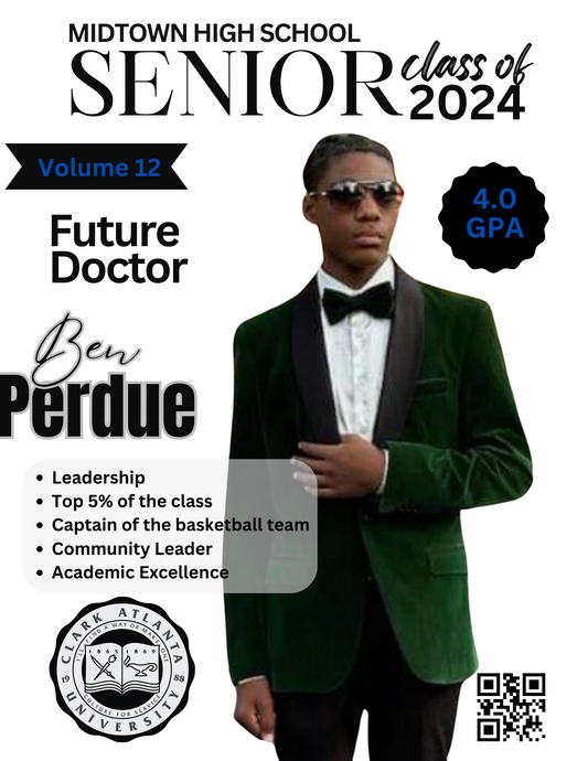 Grad magazine graduation editable template