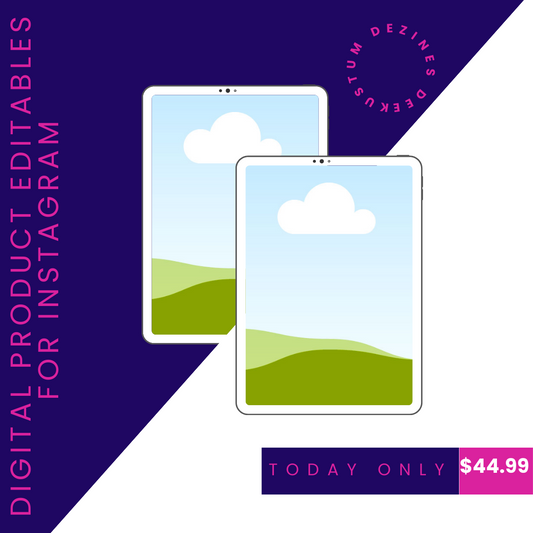Digital Product Editable Templates for Instagram - 70 Templates