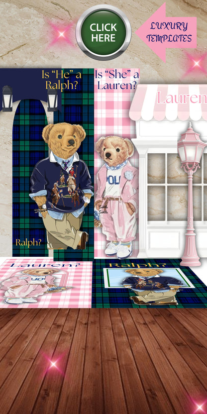 RALPH OR LAUREN GENDER REVEAL LUXURY BUNDLE 8 PC