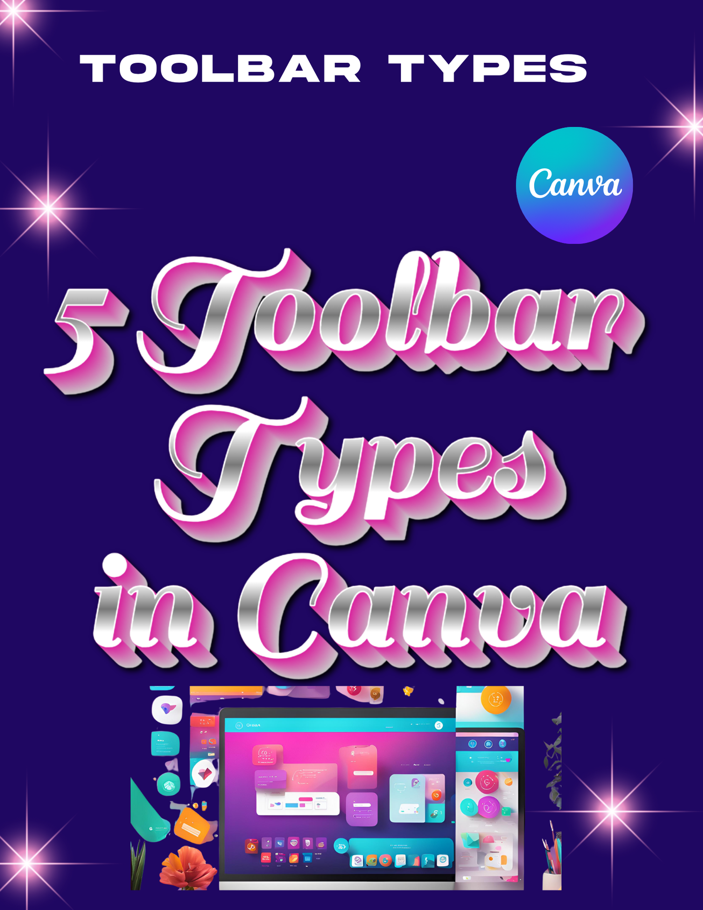 Canva Toolbar Types Chart for beginners