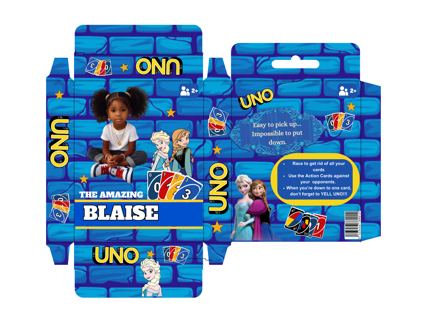 CUSTOM UNO CARDS EDTTABLE