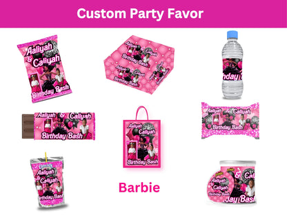 ✨ Barbie Mega Pink Luxury Party Template Bundle | Editable Canva Party Pack 🎀