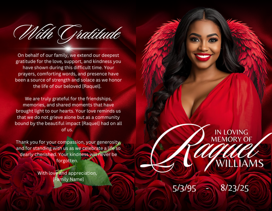 Luxury Obituary Editable Template 5 Designs